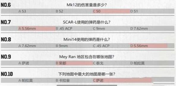 pubg重返故地问题对应答案大全